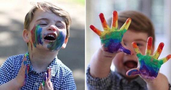 UK's Prince Louis paints rainbow tribute to NHS UK's Prince Louis paints rainbow tribute to NHS