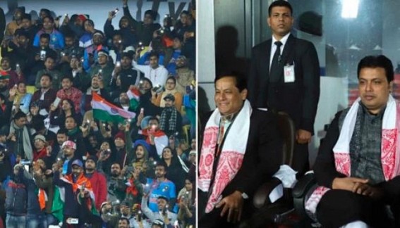 Tripura CM busy to see T20 matches, audience in stadium shouted ‘Go Back’ after Assam, Tripura CM appeared on giant screens Tripura CM busy to see T20 matches, audience in stadium shouted ‘Go Back’ after Assam, Tripura CM appeared on giant screens