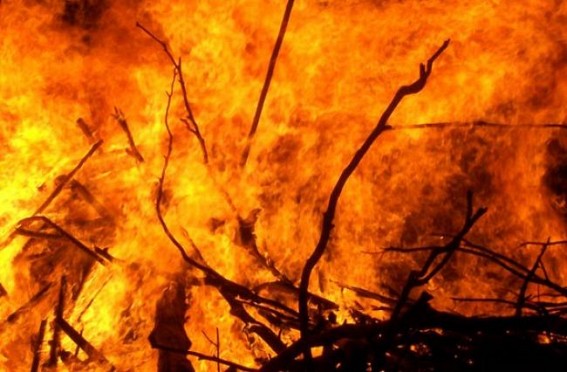 Massive fire breaks out at Malay Nagar Massive fire breaks out at Malay Nagar