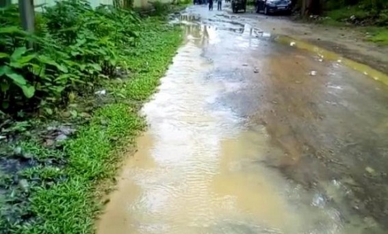 People of Teliamura are reeling in pathetic condition during this rainy season : Seeking government's help People of Teliamura are reeling in pathetic condition during this rainy season : Seeking government's help