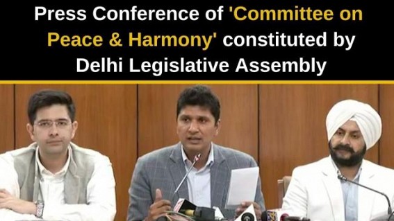 Delhi Legislative Assembly’s Committee on 'Peace and Harmony' will examine Tripura CM's remark on Jat, Punjabi Delhi Legislative Assembly’s Committee on 'Peace and Harmony' will examine Tripura CM's remark on Jat, Punjabi