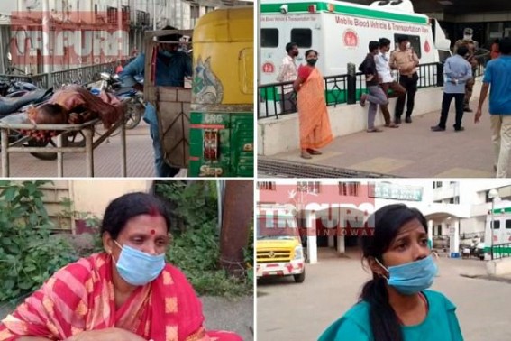Patient brought to IGM Hospital for Saline, taken for CT-Scan, rushed for COVID Test, dies before Proper Treatment started : Family alleged COVID-Terror snatched life Patient brought to IGM Hospital for Saline, taken for CT-Scan, rushed for COVID Test, dies before Proper Treatment started : Family alleged COVID-Terror snatched life
