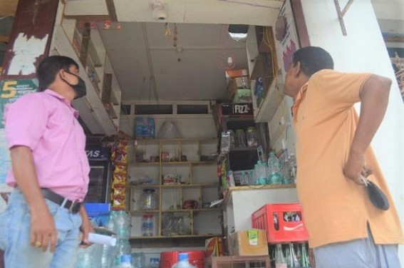 Shop looted in Bijoy Kumar Chowmuhani, Agartala Shop looted in Bijoy Kumar Chowmuhani, Agartala