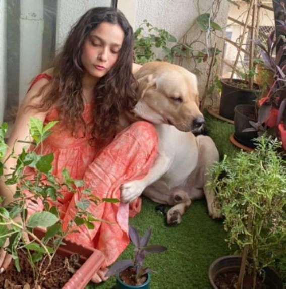 Ankita Lokhande fulfils Sushant's dream by planting saplings Ankita Lokhande fulfils Sushant's dream by planting saplings