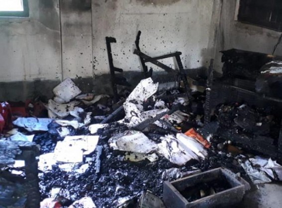 CPI-M Party Office burnt in Udaipur CPI-M Party Office burnt in Udaipur