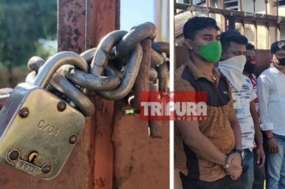 Terminated employees staged protest infront of Abhinandan Enterprise : Requested CM to give a way of pursuing livelihood Terminated employees staged protest infront of Abhinandan Enterprise : Requested CM to give a way of pursuing livelihood