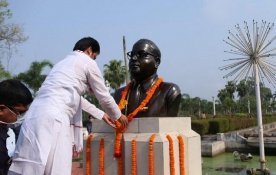 Tripura CM pays tribute to Dr. B.R Ambedkar on his 129th birth anniversary Tripura CM pays tribute to Dr. B.R Ambedkar on his 129th birth anniversary