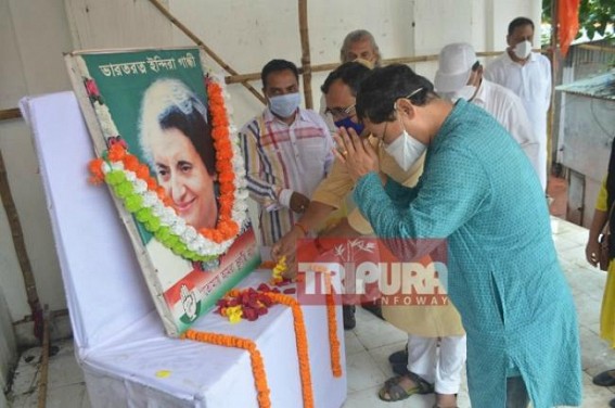 Tripura Congress pays tribute to former PM Indira Gandhi on ADC foundation day Tripura Congress pays tribute to former PM Indira Gandhi on ADC foundation day
