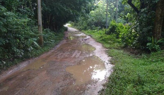 Minister Ratanlal Nath’s constituency’s roads are deplorable Minister Ratanlal Nath’s constituency’s roads are deplorable