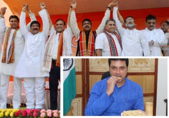 25 of the 36 Tripura BJP MLAs now want a change and a proper reshuffling in Cabinet : 27 Depts alone grabbed by Biplab Deb 25 of the 36 Tripura BJP MLAs now want a change and a proper reshuffling in Cabinet : 27 Depts alone grabbed by Biplab Deb