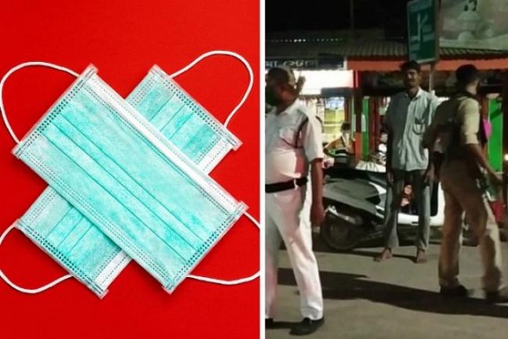 Masks : Dharmanagar Police was criticized for forcing man to sit-up by catching ears Masks : Dharmanagar Police was criticized for forcing man to sit-up by catching ears