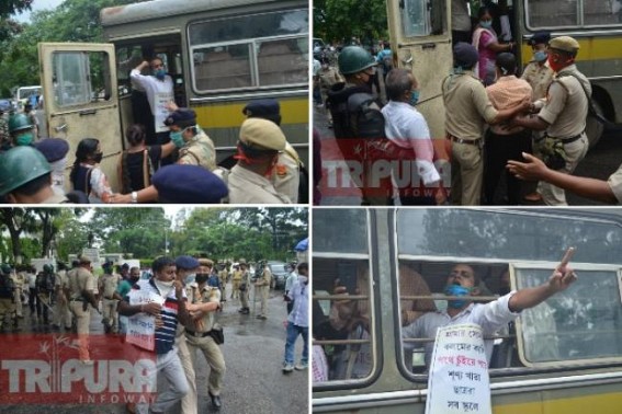 Terminated, Devastated 10323 Teachers staged Protest in demand of Livelihood, Arrested by Police : BJP’s pre-poll promises on trial after 72 days of teachers ‘Job Lost’ Terminated, Devastated 10323 Teachers staged Protest in demand of Livelihood, Arrested by Police : BJP’s pre-poll promises on trial after 72 days of teachers ‘Job Lost’