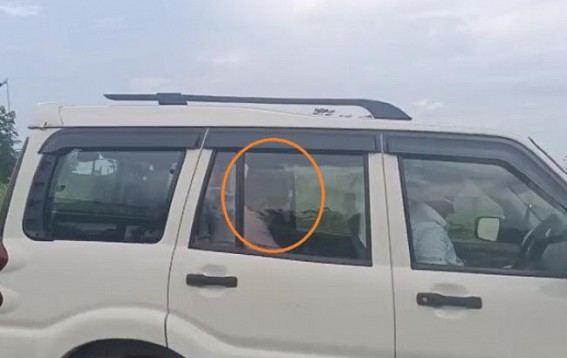 Trinamool Blocked CM Biplab Deb's Convoy in North Tripura : CM's Convoy took U-Turn Trinamool Blocked CM Biplab Deb's Convoy in North Tripura : CM's Convoy took U-Turn