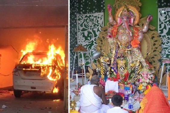 Tripura Observed Ganesh Chaturthi : Celebration mode marred by Capital City Political Riot Tripura Observed Ganesh Chaturthi : Celebration mode marred by Capital City Political Riot