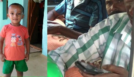 Amarpur : 7 years old boy died after a water tank fell on him Amarpur : 7 years old boy died after a water tank fell on him
