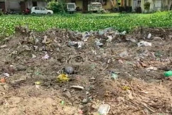 Water Bodies are allegedly filled up illegally by Bishalgarh Municipal Corporation Water Bodies are allegedly filled up illegally by Bishalgarh Municipal Corporation