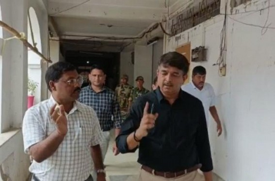 Tripura By-Polls : CEO Inspects Strong Rooms at Umakanta Academy Tripura By-Polls : CEO Inspects Strong Rooms at Umakanta Academy