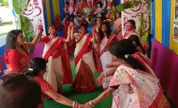 Bijoy Dashami celebrations marked the ending of Durga Puja 2022 Bijoy Dashami celebrations marked the ending of Durga Puja 2022