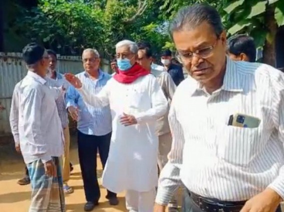 Charilam Violence : Manik Sarkar visited Slain Party leader Sahid Mia’s home Charilam Violence : Manik Sarkar visited Slain Party leader Sahid Mia’s home