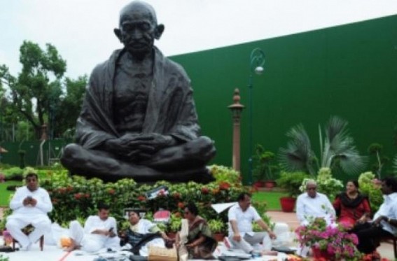 Oppn to protest at Gandhi statue demanding debate on China Oppn to protest at Gandhi statue demanding debate on China