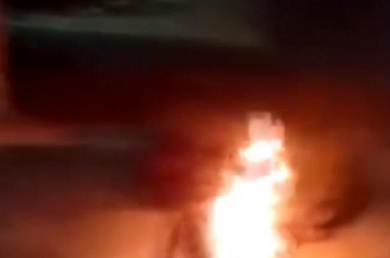 Tripura Pre-Poll Violence : Petrol Bomb thrown at BJP leader’s house after her Husband Joined CPI-M Rally Tripura Pre-Poll Violence : Petrol Bomb thrown at BJP leader’s house after her Husband Joined CPI-M Rally
