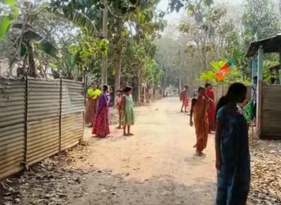 Bomb terror in Bishalgarh organized by BJP hooligans Bomb terror in Bishalgarh organized by BJP hooligans