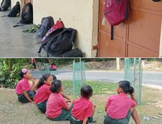 Rural Tripura's Education System in Jeopardy in HIRA Era : Students Wait Everyday Outside for Teachers' Arrival crossing Assembly Period Rural Tripura's Education System in Jeopardy in HIRA Era : Students Wait Everyday Outside for Teachers' Arrival crossing Assembly Period