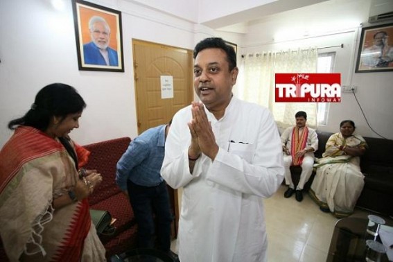 Sambit Patra reached Tripura to Select BJP’s By-Poll Candidates Sambit Patra reached Tripura to Select BJP’s By-Poll Candidates