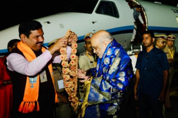 Amit Shah visits K'taka ahead of upcoming LS polls Amit Shah visits K'taka ahead of upcoming LS polls