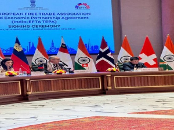 India signs economic pact with 4 European nations, $100 bn FDI expected to flow in India signs economic pact with 4 European nations, $100 bn FDI expected to flow in