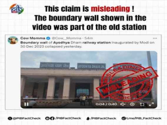 Claims of Ayodhya Dham rly station's boundary wall collapse fact-checked: Here's what happened Claims of Ayodhya Dham rly station's boundary wall collapse fact-checked: Here's what happened