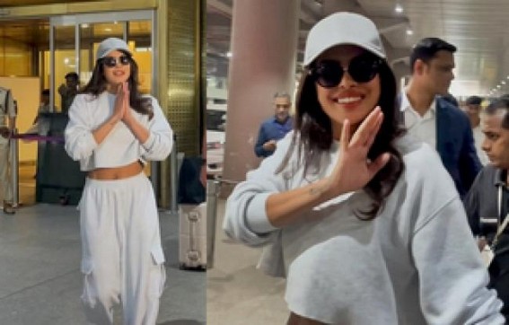 Priyanka Chopra Jonas lands in Mumbai for a brand event Priyanka Chopra Jonas lands in Mumbai for a brand event