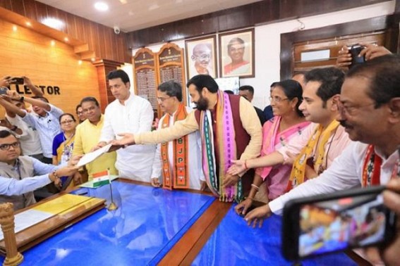 Ex-CM Biplab Deb submits nomination for West Tripura Lok Sabha seat Ex-CM Biplab Deb submits nomination for West Tripura Lok Sabha seat