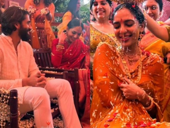 Sobhita Dhulipala’s Pelli Raata ceremony attended by Chaitanya’s family Sobhita Dhulipala’s Pelli Raata ceremony attended by Chaitanya’s family
