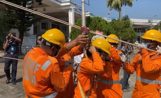 Mock drill on Earthquake Crisis Management at MBB Airport Mock drill on Earthquake Crisis Management at MBB Airport