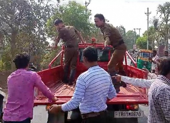 Biker injured critically after hit by a car in Bishalgarh Biker injured critically after hit by a car in Bishalgarh