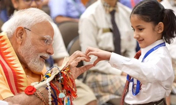 Prime Minister shares highlights from special Raksha Bandhan celebrations Prime Minister shares highlights from special Raksha Bandhan celebrations