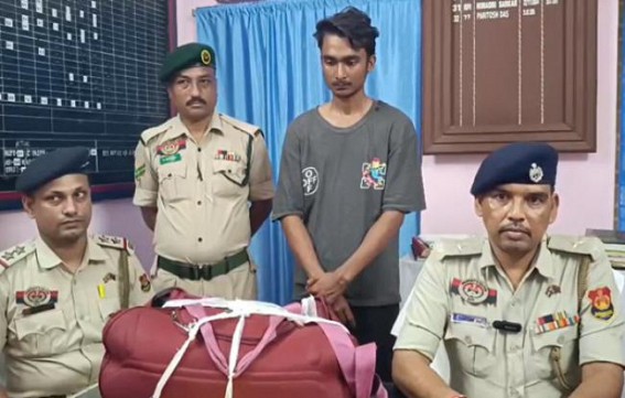 Police arrested a Train Passenger with Ganja Police arrested a Train Passenger with Ganja